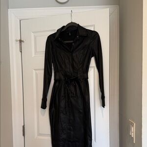 White House Black Market Black Button-Up Shirt